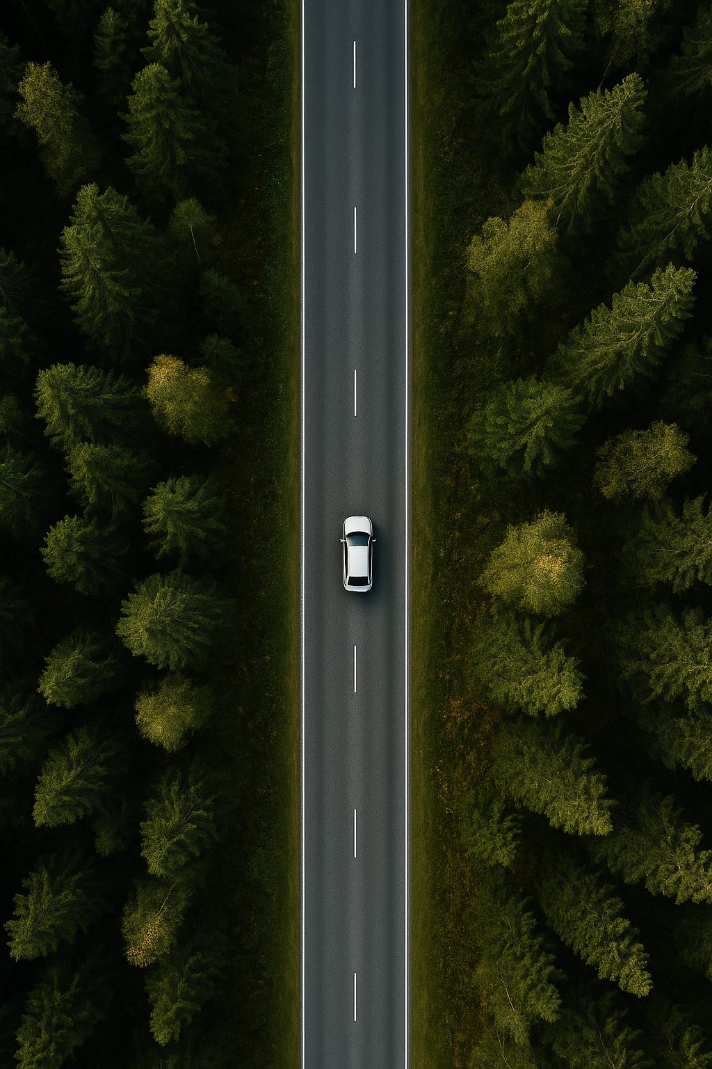 Forest road over the Gombori pass between Tbilisi and Telavi