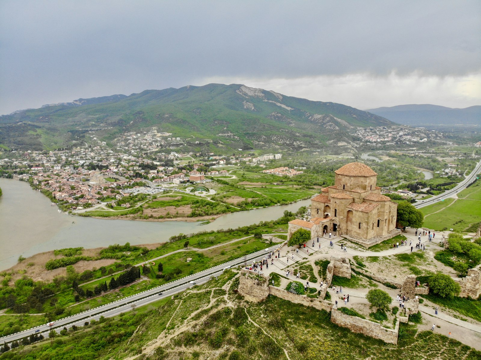 Jvari Monastery above Mtskheta and the river confluence